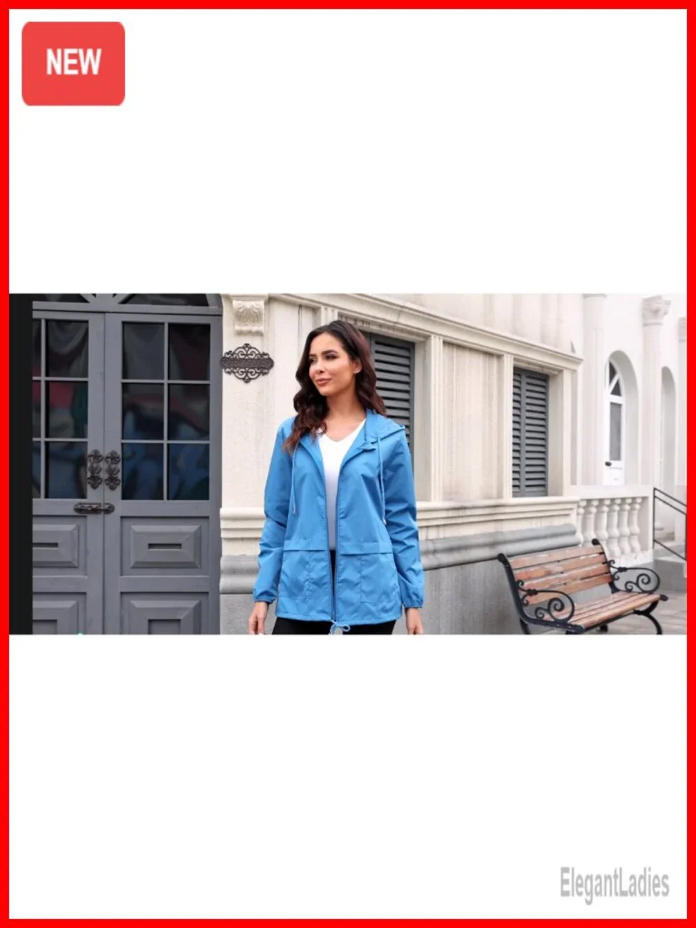 Women's Waterproof Rain Jacket Lightweight Packable Windbreaker Hooded with